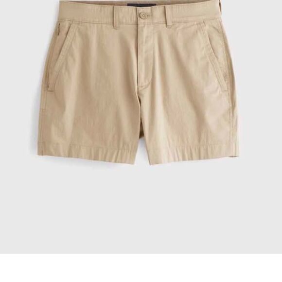Abercrombie & Fitch Men's All Day Stretch Khaki Shorts - 34 - Picture 1 of 5